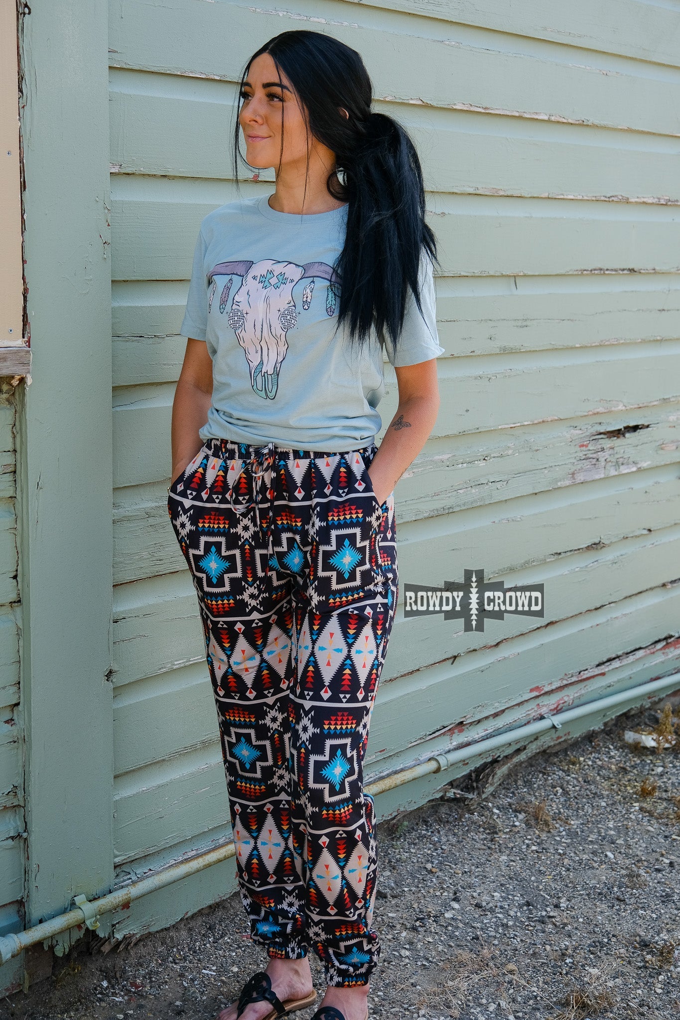 Western Apparel, Western pants, Western Fashion, Western Boutique, Western Wholesale, cowgirl pants, western outfits, western attire, western style pants, western aztec print pants, wholesale clothing, aztec print pants, western jogger style pants, western joggers, western lounge pants, western aztec joggers