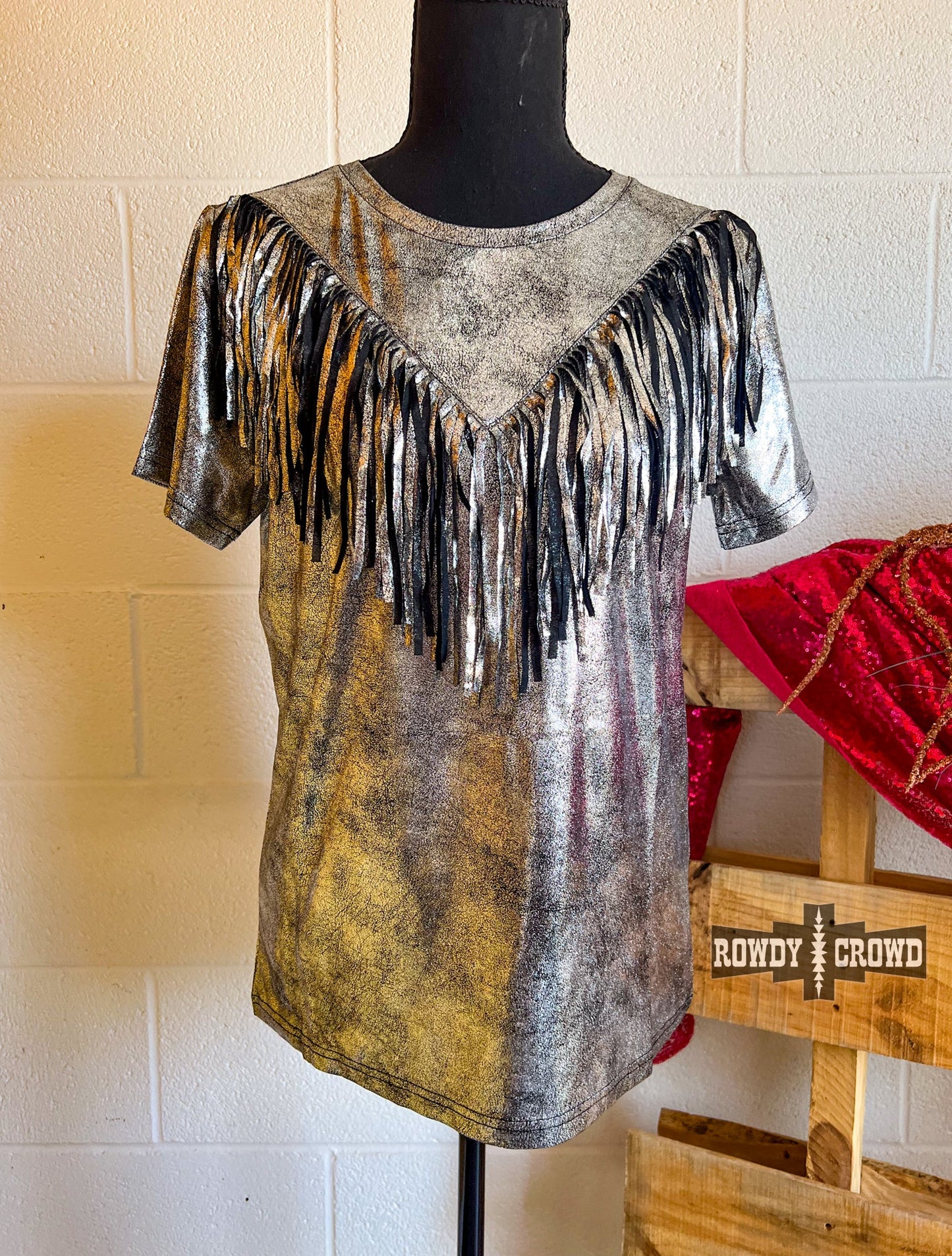 western blouse, western apparel, western boho, western metallic top, western top, western womens tops, womens western shirts, womens metallic top, metallic fringe top, western fringe, western wear, western wholesale apparel, womens western wholesale, cowgirl tops, western attire, western fashion, western clothing, western wholesale, wholesale clothing, womens western blouse