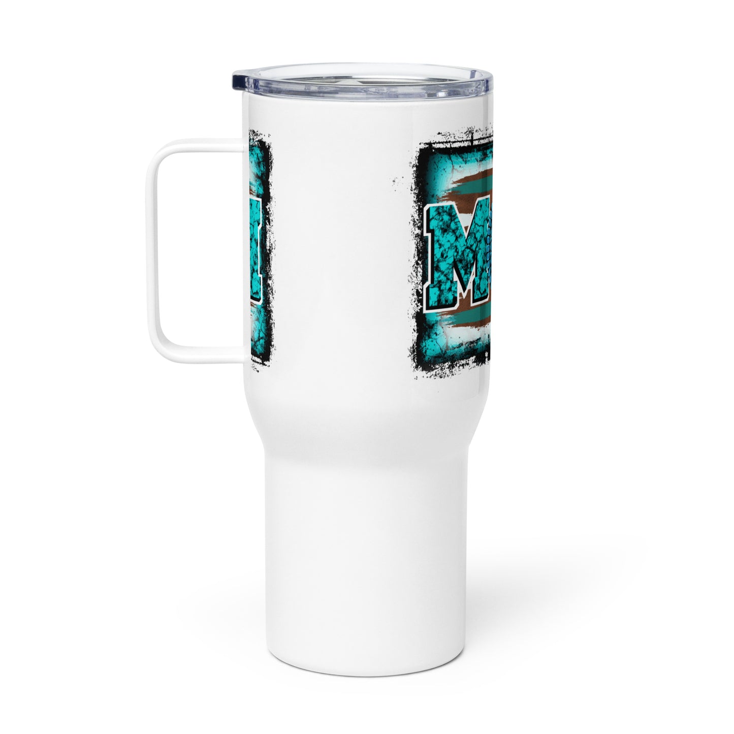 Travel mug with a handle