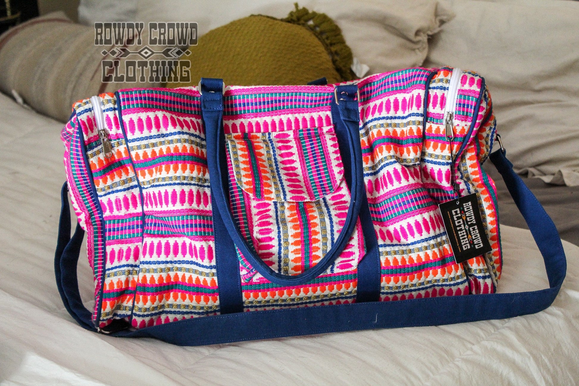 western travel bag, weekender bag, travel bag, duffel bags, luggage, travel sets,  western wholesale, western bag, wholesale clothing and accessories, western gifts, western duffle bag, colorful travel bags, colorful duffle bag, southwestern bags, overnight bags, large duffle bag, travel weekend bag, gym duffle bag