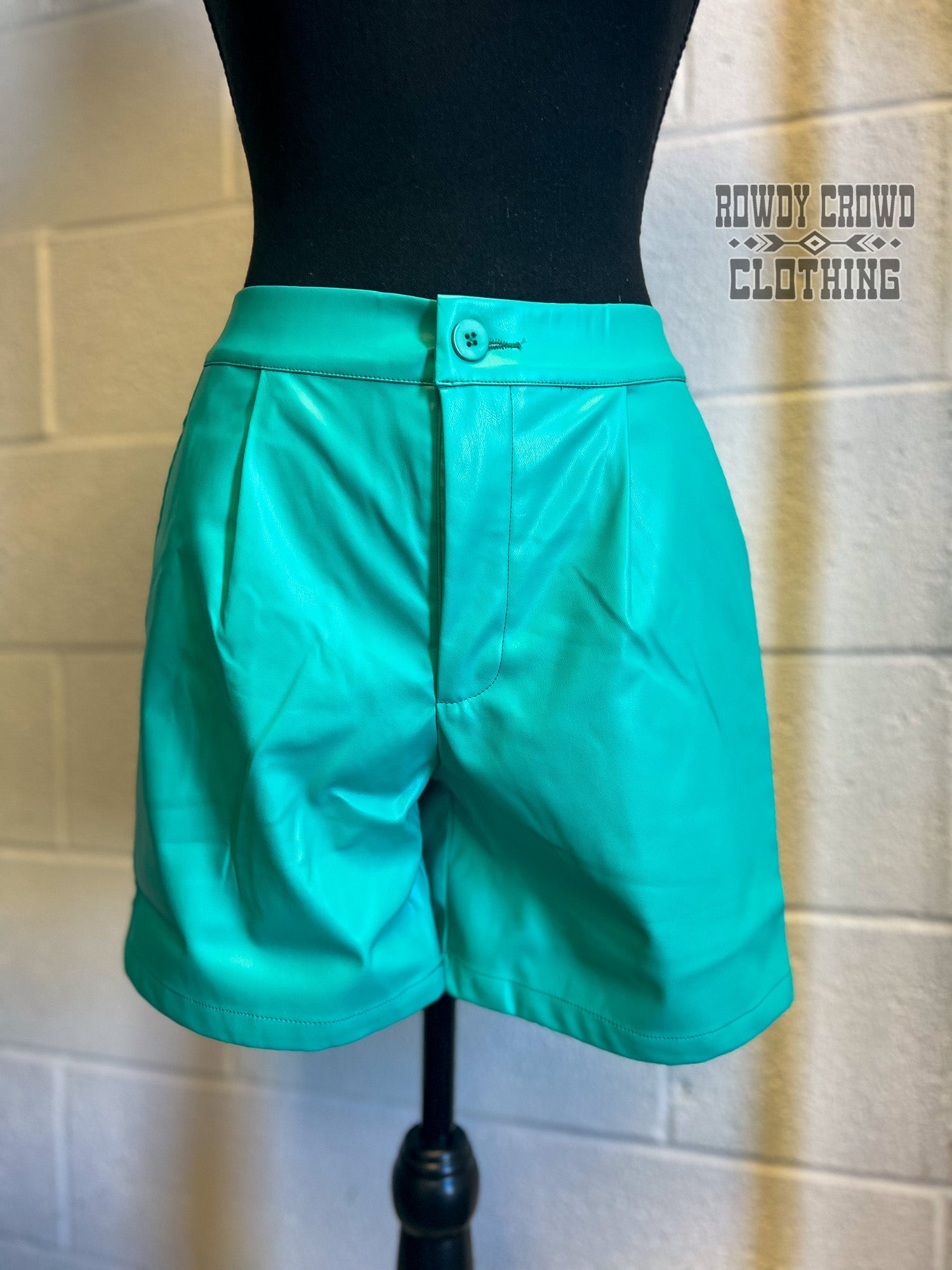 Western Shorts, Faux Leather Shorts, Western Bottoms, Western Wholesale, Western Boutique, Wholesale Clothing, Leather Shorts, Turquoise, Mid Length Shorts, Western Apparel